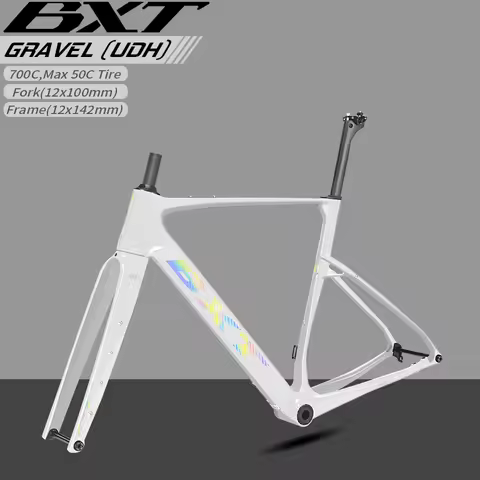 BXT 700C Full Carbon Road/MTB Frames Gravel Frameset Concealed Cable Road Bike Carbon Gravel Bicycle