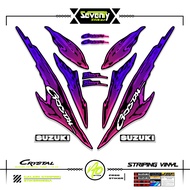 STRIPING SUZUKI CRYSTAL TUNE MOTIF X43 STICKER CRYSTAL TUNE CUSTOM STICKER ORIGINAL CRYSTAL MOTORCYC