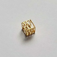 Populer Liontin Kadar 875 Huruf W Cube Mata Kalung Mata Gelang Perhiasan Remaja Wanita Gold Pendant 