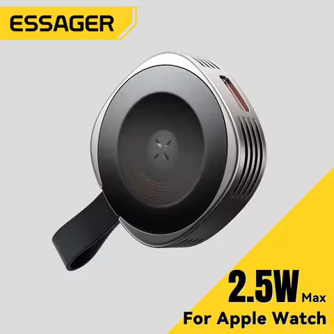 Essager Magnetic Wireless Charger for iWatch 8 7 6 5 4 3 2 SE Portable USB Type C Magnetic Fast Char