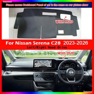 For Nissan Serena C28 2022-2026 With HUD Dashboard Cover Board Anti-Slip Mat Protect Pad Car Sunshad