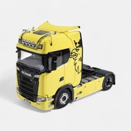 [Orphan] [Brand New Unopened] NZG 1: 18 Scania Scania V8 730S 4x2 Truck Trailer Alloy Model Yellow#1