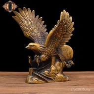 Home Copperware Large Ornaments Fighting Creative Large Copper Eagle Peng HTC Spread Wings Brass YM6