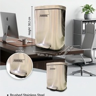 Square Pedal Dustbin / 5L Stainless Steel Pedal Dustbin / Office Dustbin / Home Dustbin /Trash Bin