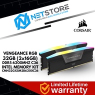 CORSAIR VENGEANCE RGB 32GB (2x16GB) DDR5 6200MHZ C36 INTEL MEMORY KIT - CMH32GX5M2B6200C36