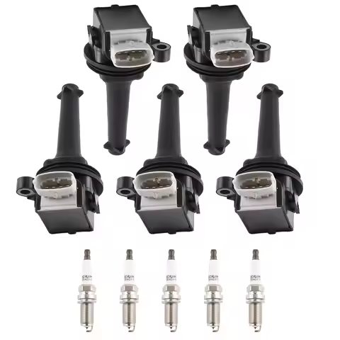5X Ignition Coils + 5X Spark Plugs For Volvo C30 C70 S40 S60 V50 V70 XC70 UF517