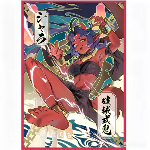 60PCS Yugioh Unchained Ogre Shara Card Sleeves Yu-Gi-Oh! TCG OCG Trading Cards Shine Protector Case