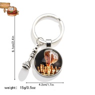 sun Fashion Chess Keychain Chessboard Chess Car Keychain shine
