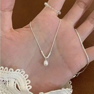 S999 French Temperament 2026 Pearl Silver Pearl Necklace Necklace Design Light Luxury Niche High-End
