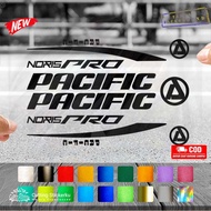 Pacific Noris Pro Cutting Sticker Variasi Sepeda Frame Aksesoris Body Style Lipat Keren Decal Stripi