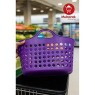 Vintage basket for shopping, strong plastic hampers mg88