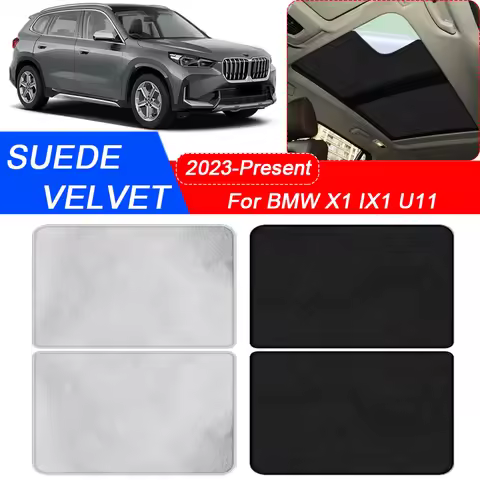 For BMW X1 IX1 U11 2023-2026 Car Suede Fabric Electrostatic Adsorption Sunroof Sunshade Heat Insulat