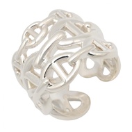 【二手】愛馬仕 (Hermes) 戒指 Chaine d'Ancre Achainee GM 戒指 925純銀 Chaine d'Ancre Achainee GM 戒指 男女通用 二手 A