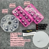 Mi FAN 5D MIX (9-13)-(8-13)-(9-15)mm Thick 0.07 Thickness 0.07 _ CC,D _fan Volume _ Thuy Ha Eyelash Extensions