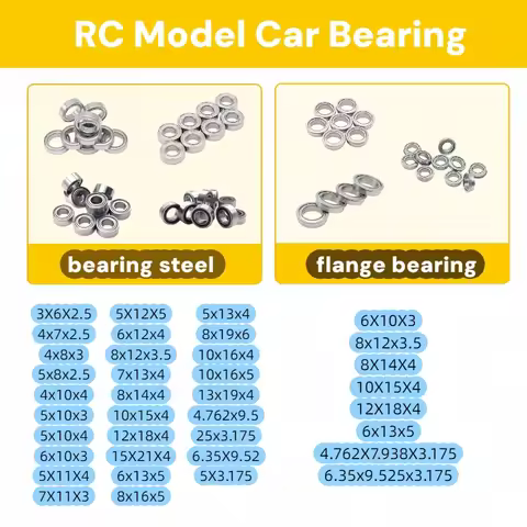 10P Bearing ABEC-7 Hobby Electric RC Car Truck Ball Bearings RC Model Car Bearing Series 3X6X2.5 4x7