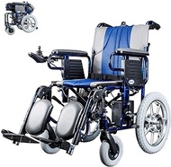 Luxurious and lightweight Wheelchair Electric Wheel Chair Folding Power Wheelchair Dual Control System Lightweight Manual/Electric Switching Double Motor For Disabled And Elderly Hemiplegia Paraplegia