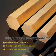 H59/H62 Brass Hexagonal Rod - Precision Machined Hex Bar for DIY Hardware, Mechanical Parts & Indust