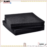 ALMA Black Filtration Foam, 50*12*2cm/50*50*2cm Multi Sizes Aquarium Fish Tank Biochemical Filter, L