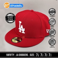 New Era 59Fifty Los Angeles Dodgers MLB Red Fitted Cap [READY STOCK]