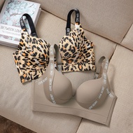 34-46BCD Plus Size Glossy Sexy Frameless Push-Up Bra Deep V Three-Dimensional Seamless Underwear Wom