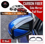 🔥SG SELLER🔥Honda Jazz Fit GK3 GK5 Shuttle Side Mirror Visor Carbon Fiber Sun Rain Cover Accessorie