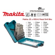 Makita HSS-G Metal Drill Bit 25pcs. - D-65777