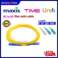 3m 5m 10m 20m SC TO SC FIBER OPTIC PATCH CORD FIVER OPTIC CABLE