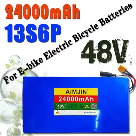 18650 48V 24Ah Li-ion 13S6P 2000W Panasonic battery pack, suitable for 54.6V bicycles+optional built