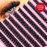 200PCS False Eyelash Clusters DIY Extension Kit | D Curl 80D  8-16mm Natural Look