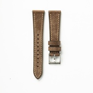 Vintage Italian Ray Grey Leather Strap 18mm, 19mm, 20mm Watch Strap Leather Strap