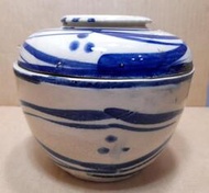 早期手拉坏手繪陶瓷燉鍋 燉盅 湯鍋 湯甕