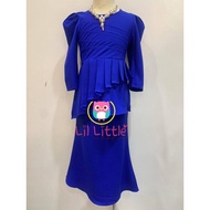 Lil Little BK49 BAJU RAYA 2021 KEBARUNG BUDAK BAHU RUFFLES BAJU KURUNG BUDAK PEREMPUAN BAJU KURUNG K