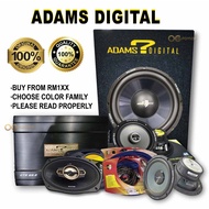 ADAMS DIGITAL 2 Channel AMP, 12 Inch woofer with box, 2 Way Speaker, Power Cable Wiring