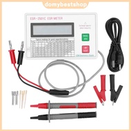 [Fast Arrival] Capacitor ESR DCR Tester Test In Circuit Capacitance Meter With Test Leads Clip Batte