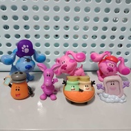 Bulk Blue Dalmatian Dog Figurine Scene Accessories Props Cartoon Model Toy