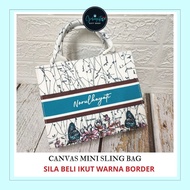 SC2 Canvas Sling Bag/ Personalised Name Sling Bag/ Custom Name Bag/ Two Sided Name Sling Bag