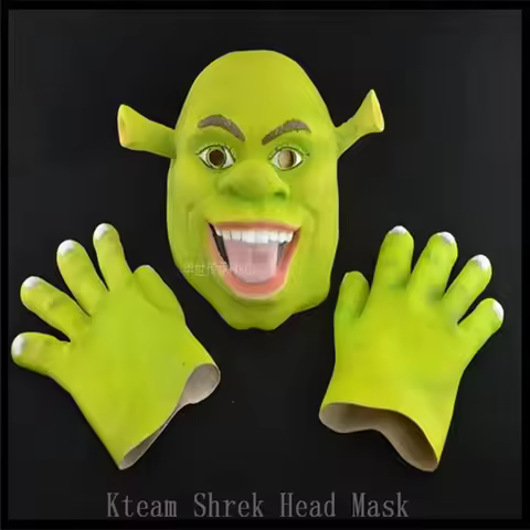 Top Quality Party Cosplay Green Shrek Mask Movie Cosplay Prop Adult Animal Party Mask Move Face Mask