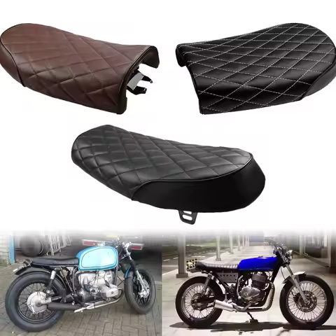 Universal Motorcycle Cafe Racer Seat Vintage Saddle Flat Pan Retro Seat Retro Cafe Racer For Honda C