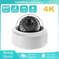 Hamrol 8MP 5MP 4MP 2MP IP Camera POE Internal Microphone Motion Detection Night Vision 1080P Indoor