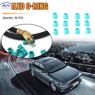 ITEC_50pcs A/C 1/4 inch Charging Hose Manifold Repair Rubber Sealing O-ring Green