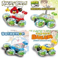 ✭360° Flips Power Full Stunt Rolling Remote Car Doraemon/AngryBird/Ben10/CHHOTA BHEEM/kereta kontorl