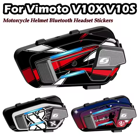 For Vimoto V10X V10S Motorcycle Helmet Bluetooth Headset Decorative Stickers Earphone Headphone Prot