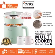 IONA 1.6L Stainless Steel Electric Multi Cooker With Steamer | Multi Function Small Rice Cooker Hotp