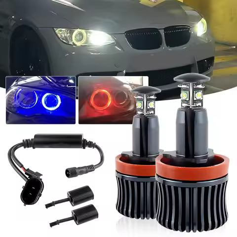 2PCS 6000K Lamp LED Angel Eyes Marker Light Bulbs For BMW E81 E82 E87 E88 E90 E92 M3 E93 E60 E70 X5