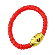 Clearance SSA 999 Emas Gold Plated Lucky Beaded Adjustable Ring Unisex Men Women Gift