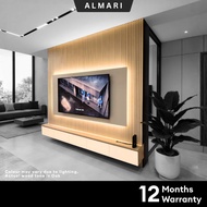 ✅ Free Install ✅  TV Cabinet 8ft (65 INCH TV) with PLUG / LED Light / TV Gantung Almari TV Rak TV 电视