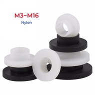 Black White Nylon Step T-Type Plastic Washer M2 M3 M4 M5 M6 M8 M10 M12 M14 M16 Screw Nylon Transisto