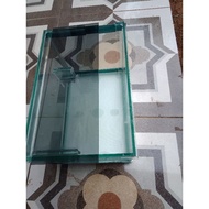 Mini aquarium with mirror list + lid size 30x20x20
