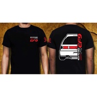 Honda Civic SiR EF9 V1 [Rear] Oren Sport Cotton DTF Front Back Printing Black T-Shirt XS-3XL