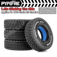 PYFORE 1.9" Beadlock Climbing Tire Skin Rubber Wheels 103x32mm for 1/10 RC Model Car Crawler Accesso